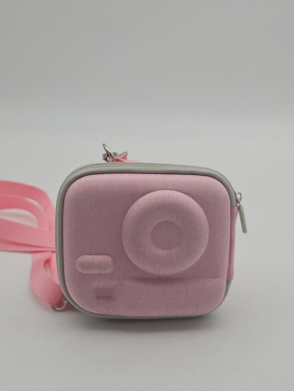 Pink EVA hard shell camera case with strap. Fits Instax Mini 12/11. Mint conditi